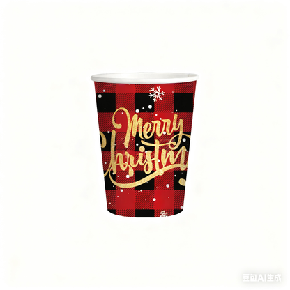 Christmas disposable tableware set: Spend less time cleaning, and more time celebrating.