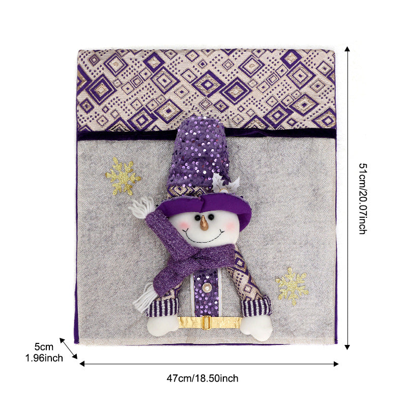 Christmas Chair Covers Set of 6 Christmas Chair Back Covers for Dining Room Cute Santa Chair Cover Party Chair Covers Christmas Decorations Red