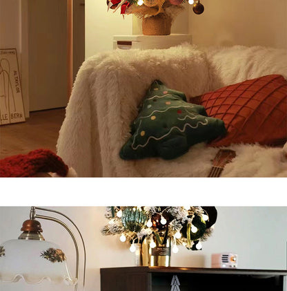 20" Tabletop Christmas Tree,Mini Christmas Tree Artificial Christmas Tree with Hanging Ornaments,Best DIY Christmas Decorations-A 45cm(18")