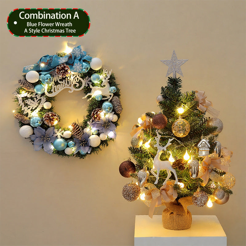 20" Tabletop Christmas Tree,Mini Christmas Tree Artificial Christmas Tree with Hanging Ornaments,Best DIY Christmas Decorations-A 45cm(18")