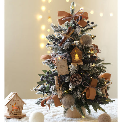 20" Tabletop Christmas Tree,Mini Christmas Tree Artificial Christmas Tree with Hanging Ornaments,Best DIY Christmas Decorations-A 45cm(18")