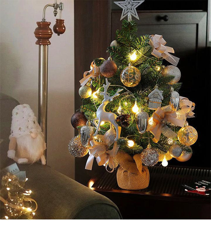 20" Tabletop Christmas Tree,Mini Christmas Tree Artificial Christmas Tree with Hanging Ornaments,Best DIY Christmas Decorations-A 45cm(18")