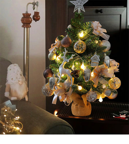 20" Tabletop Christmas Tree,Mini Christmas Tree Artificial Christmas Tree with Hanging Ornaments,Best DIY Christmas Decorations-A 45cm(18")