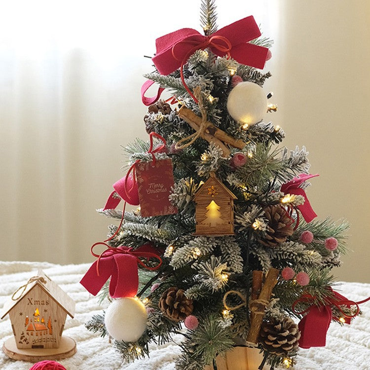 20" Tabletop Christmas Tree,Mini Christmas Tree Artificial Christmas Tree with Hanging Ornaments,Best DIY Christmas Decorations-A 45cm(18")