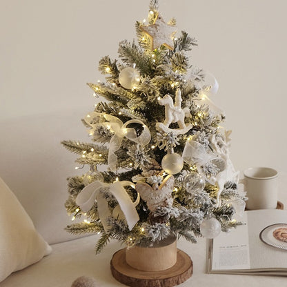 20" Tabletop Christmas Tree,Mini Christmas Tree Artificial Christmas Tree with Hanging Ornaments,Best DIY Christmas Decorations-A 45cm(18")