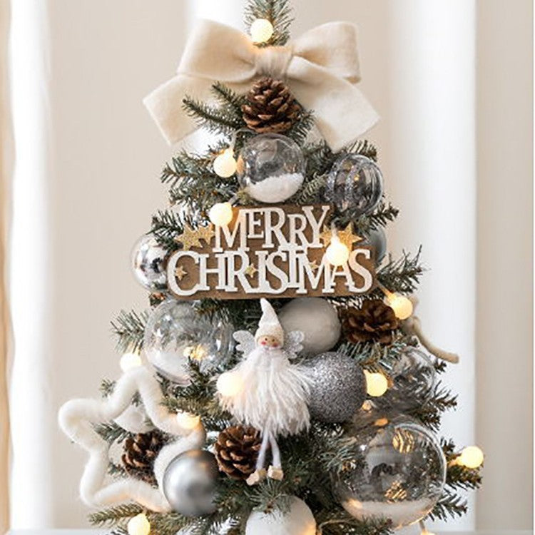 20" Tabletop Christmas Tree,Mini Christmas Tree Artificial Christmas Tree with Hanging Ornaments,Best DIY Christmas Decorations-A 45cm(18")