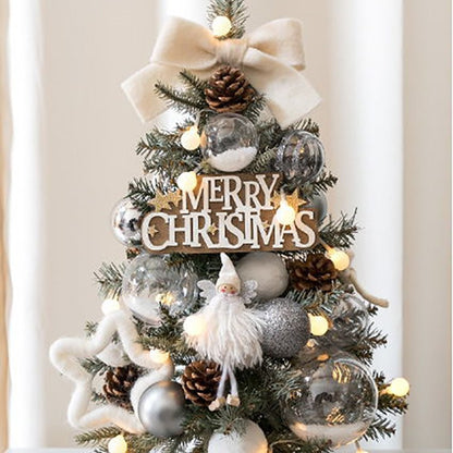 20" Tabletop Christmas Tree,Mini Christmas Tree Artificial Christmas Tree with Hanging Ornaments,Best DIY Christmas Decorations-A 45cm(18")