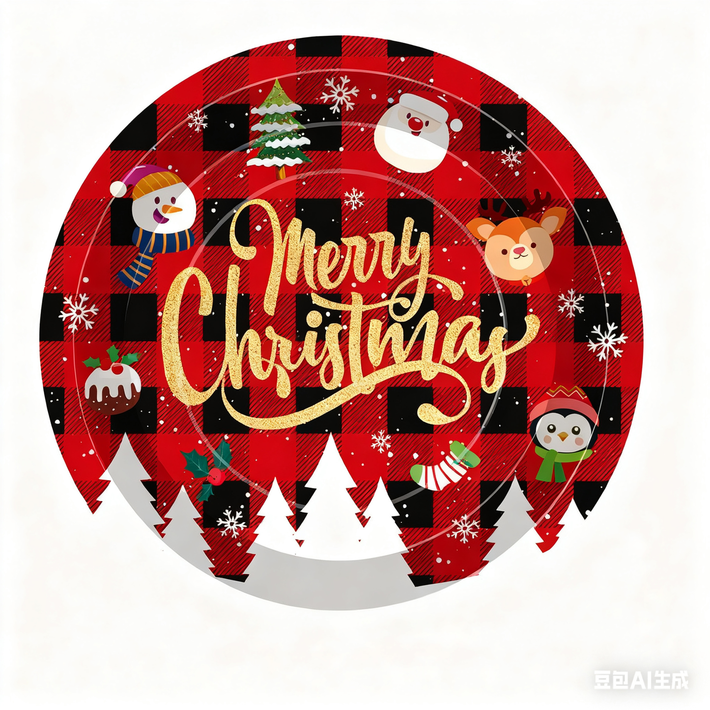 Christmas disposable tableware set: Spend less time cleaning, and more time celebrating.