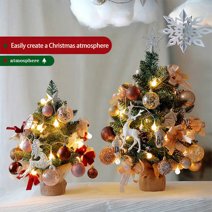 20" Tabletop Christmas Tree,Mini Christmas Tree Artificial Christmas Tree with Hanging Ornaments,Best DIY Christmas Decorations-A 45cm(18")