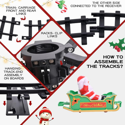 Magic Circling Christmas Train – Animated Tree Decor with Moving Locomotive