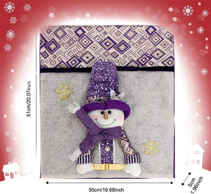 Christmas Chair Covers Set of 6 Christmas Chair Back Covers for Dining Room Cute Santa Chair Cover Party Chair Covers Christmas Decorations Red