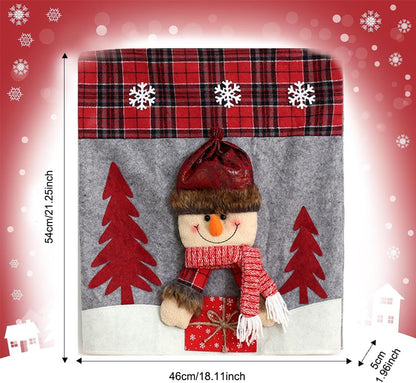 Christmas Chair Covers Set of 6 Christmas Chair Back Covers for Dining Room Cute Santa Chair Cover Party Chair Covers Christmas Decorations Red
