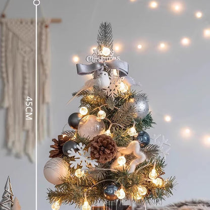 20" Tabletop Christmas Tree,Mini Christmas Tree Artificial Christmas Tree with Hanging Ornaments,Best DIY Christmas Decorations-A 45cm(18")