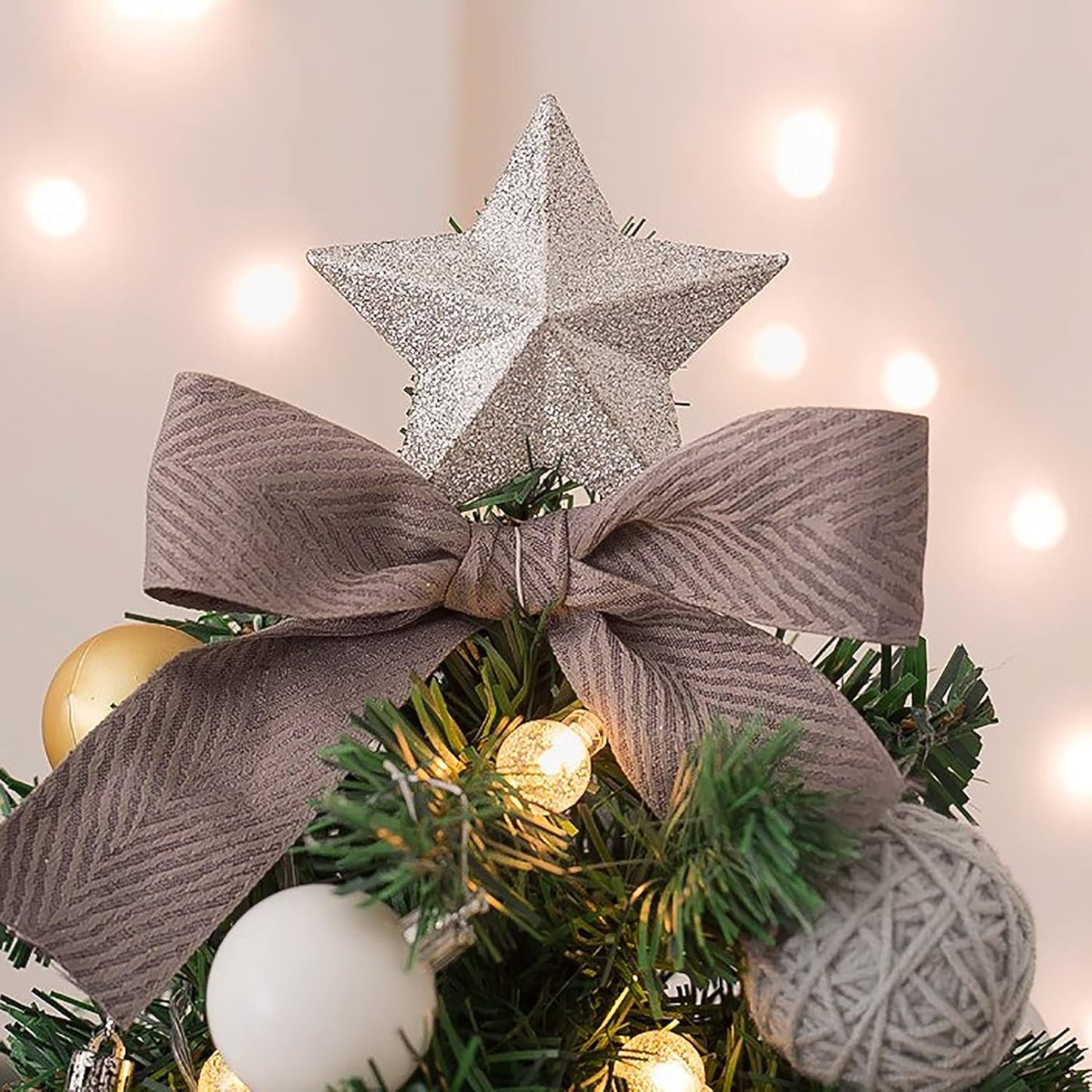 20" Tabletop Christmas Tree,Mini Christmas Tree Artificial Christmas Tree with Hanging Ornaments,Best DIY Christmas Decorations-A 45cm(18")