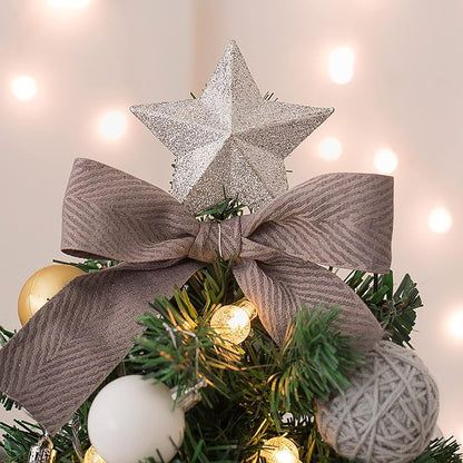 20" Tabletop Christmas Tree,Mini Christmas Tree Artificial Christmas Tree with Hanging Ornaments,Best DIY Christmas Decorations-A 45cm(18")