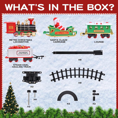 Magic Circling Christmas Train – Animated Tree Decor with Moving Locomotive