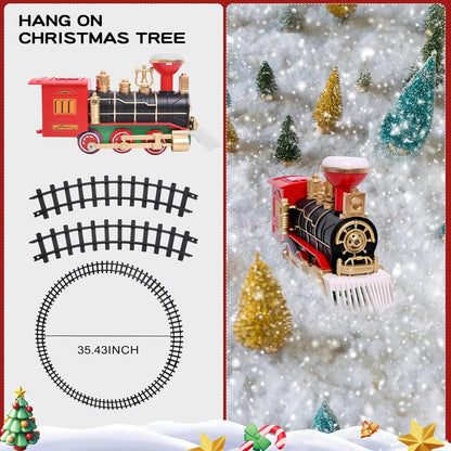 Magic Circling Christmas Train – Animated Tree Decor with Moving Locomotive