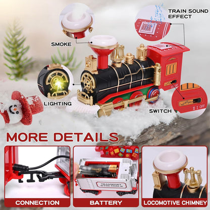 Magic Circling Christmas Train – Animated Tree Decor with Moving Locomotive