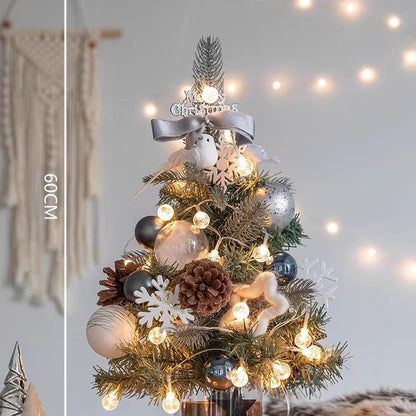 20" Tabletop Christmas Tree,Mini Christmas Tree Artificial Christmas Tree with Hanging Ornaments,Best DIY Christmas Decorations-A 45cm(18")