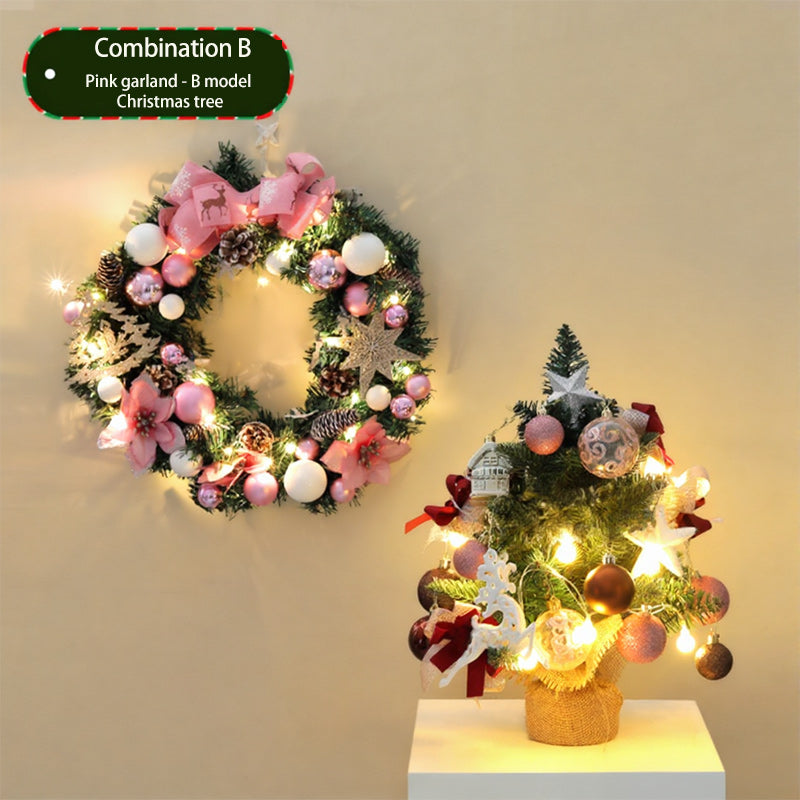 20" Tabletop Christmas Tree,Mini Christmas Tree Artificial Christmas Tree with Hanging Ornaments,Best DIY Christmas Decorations-A 45cm(18")
