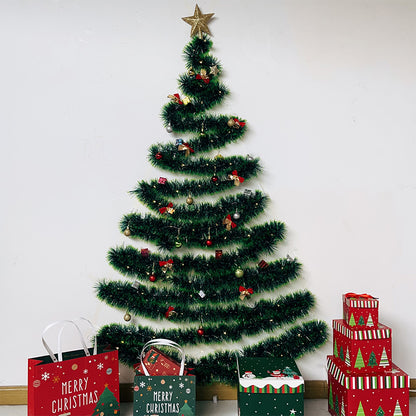 Christmas DIY Fuzzy Yarn Wall Hanging Kit - Create Your Own Stick-On Christmas Tree for Living Room, Bedroom, Yard & Kitchen Decor