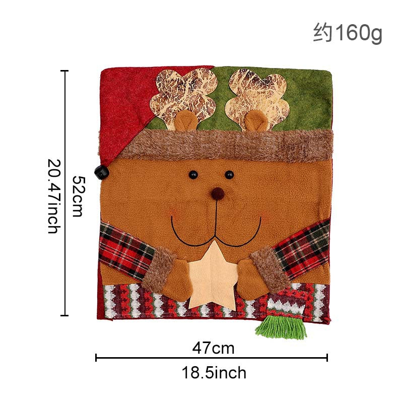 Christmas Chair Covers Set of 6 Christmas Chair Back Covers for Dining Room Cute Santa Chair Cover Party Chair Covers Christmas Decorations Red