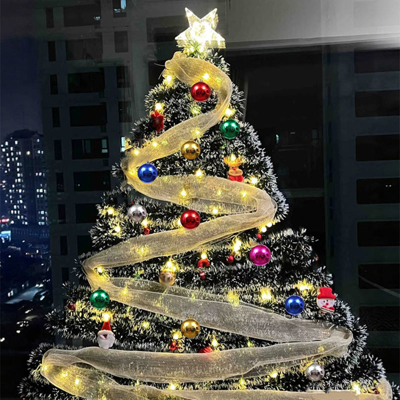 Christmas DIY Fuzzy Yarn Wall Hanging Kit - Create Your Own Stick-On Christmas Tree for Living Room, Bedroom, Yard & Kitchen Decor