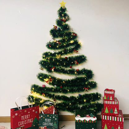 Christmas DIY Fuzzy Yarn Wall Hanging Kit - Create Your Own Stick-On Christmas Tree for Living Room, Bedroom, Yard & Kitchen Decor