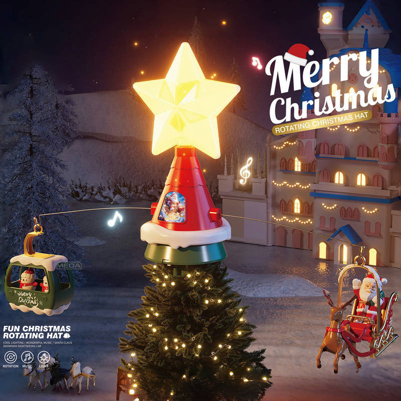 Magic Circling Christmas Train – Animated Tree Decor with Moving Locomotive