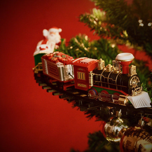 Magic Circling Christmas Train – Animated Tree Decor with Moving Locomotive