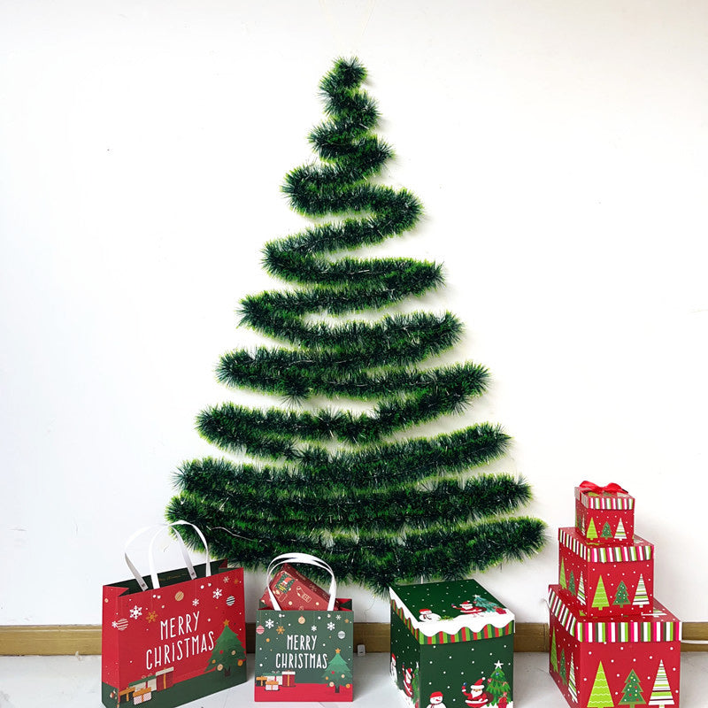 Christmas DIY Fuzzy Yarn Wall Hanging Kit - Create Your Own Stick-On Christmas Tree for Living Room, Bedroom, Yard & Kitchen Decor