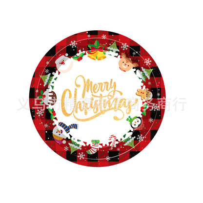 Christmas disposable tableware set: Spend less time cleaning, and more time celebrating.